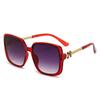 Óculos de Sol Uv400 Anti-Uv Runningjianghu Atacado Moda N Perna de Metal Armação Quadrada Grande para Mulheres Ins