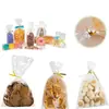 Saco de celofane transparente para violoncelo, sacola de presente de festa, saco para biscoito, doce, sobremesa, lanche, bolso plano OPP 100
