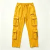 Jeans de Pierna Ancha con Salpicaduras Pintados a Medida para Hombre Jeans de Pierna Ancha con Múltiples Bolsillos Estilo Graffiti para Hombre Jeans para Hombre de Marca Trendy Americana