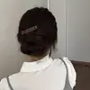Presilha de banana com laço de bolinhas estilo coreano para mulheres, presilha de garra para rabo de cavalo alto, presilha vertical para a parte de trás da cabeça, presilha para penteado com toque de alta qualidade