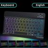 Traje de teclado y ratón inalámbrico Bluetooth de colores luminosos transfronterizo para tableta, teléfono móvil, portátil, clase de Rusia, Francia, Tailandia, Brasil, Portugal