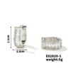 Novos Brincos de Design em U de Luxo Niche com Zircônia Incrustada em Cobre Exquisitos Versáteis Moda Influenciador da Internet Unissex