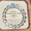 Pulsera Nueva de Cristal Artificial, Pulsera de Amatista Natural, Anillo Corredizo de Perlas de Concha, Diseño de Buena Suerte para Hombres y Mujeres, Estilo de Pareja