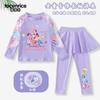 Traje de baño lindo y adorable para niñas, conjunto de dos piezas de manga larga y pantalón largo, para niños mayores, nuevo modelo 2025, traje de baño protector solar para aguas termales