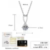 Collar transfronterizo europeo y americano de moissanita de un quilate, colgante de plata de ley s925 para mujer, cadena para la clavícula de nicho de lujo ligero de alta gama