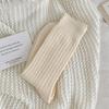 Calcetines de raya vertical de fibra calefactora hasta la pantorrilla para mujer, calcetines de felpa de otoño e invierno, a prueba de frío, cálidos para invierno, color liso, medias versátiles