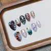 Uñas Portátiles Puras Hechas a Mano de Venta Caliente Transfronteriza, Estilo Europeo y Americano, Pegatinas para Uñas de Concha de Gama Alta, Uñas Postizas Removibles