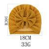 Chapéu de Lã Tricotado Waffle com Laço para Bebê Novo Europeu e Americano Chapéu Pulôver Chapéu Boater Presente de Aniversário Ins