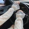 Encaje Alta densidad Dama manga abullonada verano protección solar holgado exterior manga de hielo equitación conducción protección solar verano sobremanga