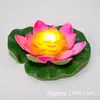 Lâmpada de Flor de Lótus Simulada Suporte para Velas Flutuantes Formato de Lótus Luz de Vela Eletrônica Lâmpada de Lótus Bênção de Festival Lanterna de Rio