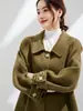 Abrigo de Lana de Doble Cara para Mujer en Otoño e Invierno Nuevo Abrigo de Lana para Personas Bajas Abrigo de Lana de Doble Cara de Longitud Media para Invierno