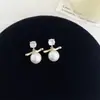 Pendientes de Flor Perla Zirconia Estilo Retro Francés Elegantes y Suaves para Mujer, Lujo Ligero, Exquisitos y de Alta Gama, Hermosos Pendientes