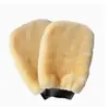 Guantes para lavar coches, guantes de felpa de doble cara con imitación de pata de oso de lana, herramientas de limpieza y encerado engrosadas