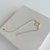 Pulsera de trébol de cuatro hojas de plata de ley s925 transfronteriza para mujer, incrustada con circonita de diamante, moderna, dulce, fresca, pulsera de tenis de alta calidad para el cabello