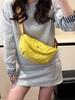 20285 Bolso Cruzado de Hombro Único Casual Versátil Ligero Color Sólido Simple Cómodo Correa Ancha Bolso Tipo Bollo para Mujer