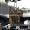 Colgante plano de mezclilla occidental nuevo y creativo con forma de silla de montar de acrílico para coche, colgante para espejo retrovisor de coche