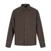 Yidao Vintage 2026 Outono Nova Camisa Masculina de Mistura de Linho com Manga Longa Estilo Retro Americano Cor Sólida Casual