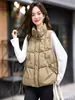 Chaleco de plumón para mujer 2026 Otoño e Invierno Estilo Nuevo Holgado Engrosado Sin Mangas Chaleco acolchado Chaqueta Chaleco de plumón