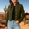 Nueva Chaqueta Corta de Motociclista para Mujer Transfronteriza Otoño/Invierno 2026 con Elementos de Diseño, Chaqueta de Trabajo de Ante, Estilo Vintage