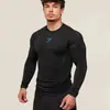Gymshark Novo Top Esportivo Casual Respirável de Manga Longa para Corrida Fitness Camiseta Casual de Corrida Shark