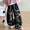 Chaqueta casual nueva de otoño para niñas con múltiples cremalleras, pantalones vaqueros tipo "dad" de moda con estrella de cinco puntas y chaqueta de béisbol