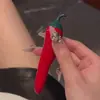 Celebridad de Internet Creativo Raro Divertido Encendedor Inflable Chile Rojo Llama Abierta Encendedor Metálico Duradero Puesto del Mercado Nocturno Venta al por Mayor