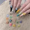 Novos Acessórios para Unhas Polka Dot de Argila Macia Flor de Lírio de Cinco Pétalas Simples e Elegantes Acessórios Populares para Unhas Ice-Through