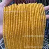 Cuentas Sueltas de Cristal Amarillo de Alta Calidad de 4 mm, Cadena de Cuentas Redondas de Piedra Venus Amarilla, Accesorios para Joyería DIY, Cadena para Mamá al por Mayor