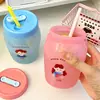 Vaso Grande de Verano con Popote para Uso en Exteriores, Vaso Sencillo de Gran Capacidad para Oficina, Amigable para Parejas, Vaso para Beber de Grado Alimenticio