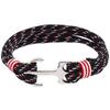 Novo estilo europeu e americano estilo náutico feito à mão para casais europeus e americanos homens e mulheres pulseira de âncora retrô em liga