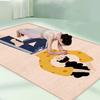 Tapete de Yoga para Mulheres, Fitness em Casa, Antiderrapante, Absorvente de Choque, Silencioso, Espessado, Tamanho Duplo, Alargado, Tapete para Dança e Exercícios