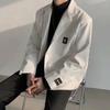 Traje guapo de Pu de alta calidad para hombre, ropa de hombre moderna británica Yupi, cityboy, estilo japonés, abrigo, traje