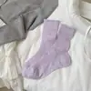 Meias de Gaze com Bolinhas de Renda Estilo Coreano para Crianças Primavera e Verão Finas Respiráveis Versáteis Meias Empilháveis Insi Meias da Moda Meias de Algodão Meia Cano Médio