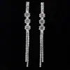 Brincos simples europeus e americanos acessórios de joias brincos de menina temperamento simples brincos de diamante cristal E498