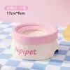 Comedero para gatos en combinación de colores crema de taro, bebedero flotante que no moja la boca, comedero para mascotas anti-derrames de gran capacidad para perros