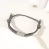 Pulseira Tubular Europeia e Americana Transfronteiriça com Cordão Duplo Colorida Aço Inoxidável Cor Impressão e Gravação Pulseira de Corda Trançada Ajustável