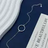 Pulsera Geométrica Circular de Plata de Ley S925 Completa, Exquisito Electrochapado, Microincrustado, Joyería de Mano Simple, Anillo de Moda Europeo y Americano