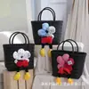 Bolso de Mano de Verano Estilo Cesta para Mujer, Nuevo Bolso Tote Tejido 2026, Bolso para Llevar Cosas Varias al Trabajo