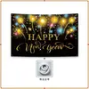 Tecido de Fundo de Ano Novo Personalização Decoração de Festa de Festival Arranjo Exclusivo de Comércio Exterior da Amazon Banner Fonte de Fábrica