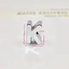 Accesorios de Letras 3D Casuales 26 Plateado Galvanizado Personalizado, Cuentas de Letras y Números para Joyería, Accesorios DIY