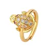 Anillo Sapo Dorado Moda Femenina Estilo Étnico Dedo Índice Nuevo Estilo Chino Estilo Nacional Nicho Personalidad Anillo Abierto Ajustable