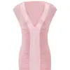 Vestido mini justo transfronteiriço com decote V profundo, mangas curtas, cintura franzida e ajuste elástico apertado para um look sexy