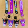 Colgante para llavero lindo caricatura muñeca Sanrio pelo mixto kulomi goma suave llave accesorios pequeños venta al por mayor