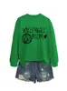 Mamá de Voleibol Amazon Ebay Estación Independiente Moda Versátil Deportes Sudadera para Mujer Otoño e Invierno Camiseta Interior