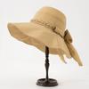 Sombrero de pescador de ala ancha con lazo de cuadros pequeños para principios de primavera 2024, para mujer, transpirable, protección solar para primavera y verano, protección UV, sombrero para el sol