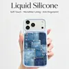 Funda de teléfono de retazos de tela retro bestseller transfronteriza de silicona líquida para Apple 16 Pro, tacto agradable a la piel con forro de terciopelo incorporado