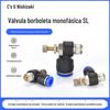 Regulador de velocidade unidirecional Nishizaki Válvula borboleta SL6-01 Conexão SL8-02 Rápida SL4-M5 Conexão pneumática SL10-02
