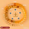 Atacado Cristal Natural Duobao Cinco Elementos Pulseira de Círculo Duplo Ouro Madeira Água Fogo Terra Pulseira dos Cinco Elementos Taoísta Joia Personalizada