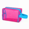 Bolso de Playa Dopamina Malla Bolsa de Cosméticos Bolsa de Playa de Viaje Hueco Transparente Almacenamiento Bolsa Octagonal