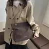 Bolso Cubo Retro de Gran Capacidad para Mujer 2025 Otoño e Invierno Nuevo Bolso de Hombro con Cadena Moda de Nicho Bolso Cruzado para Viajes